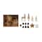 Hello Honey® 13 Piece Wood Grain & Jar Star Candles & Woodland Icons Candle Garden Kit